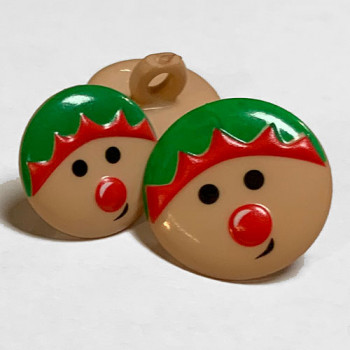 CH-2816 Christmas Elf Button - 2 Sizes